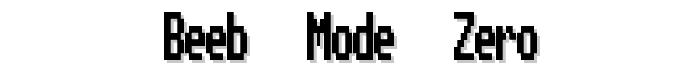 Beeb Mode Zero font